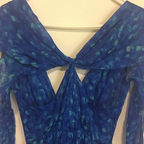 NWT joy Cioci Mariana hi-low blue sparkle gown sz4 - Picture 9 of 12